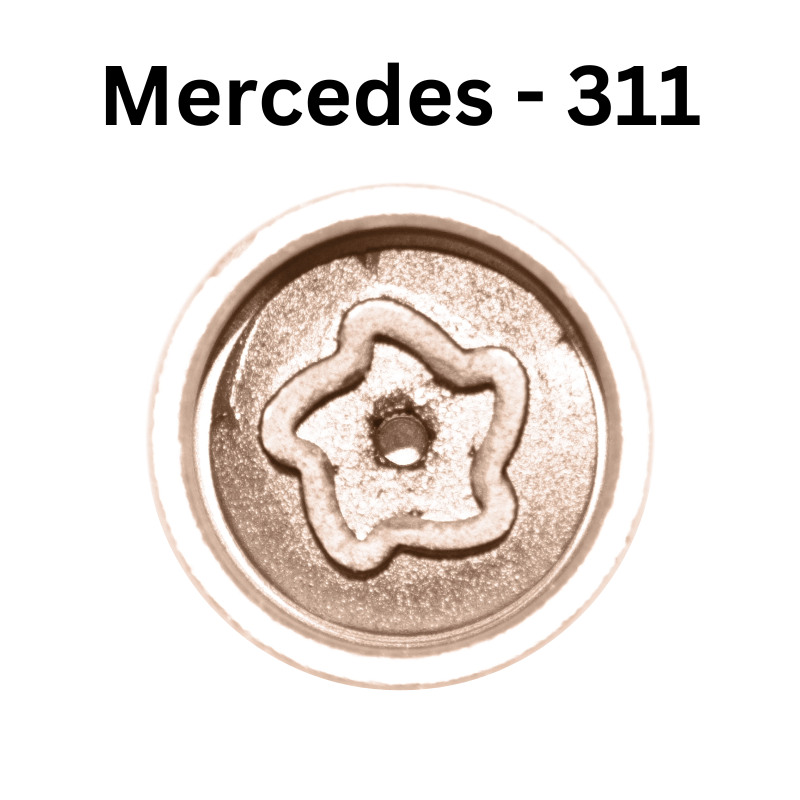 Replacement Mercedes Benz 311 locking wheel nut key for lost or damaged key A C E Class
