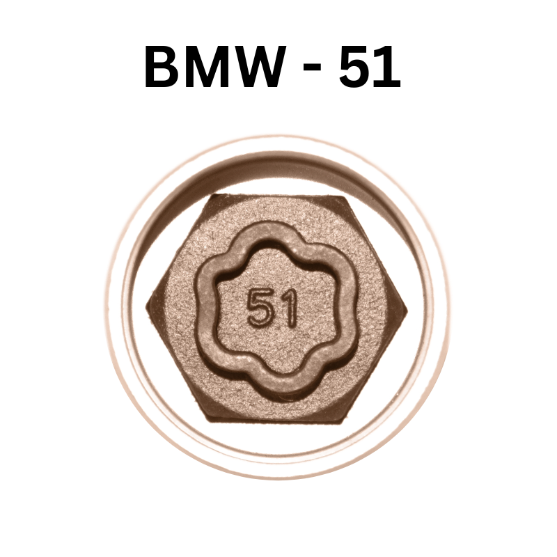 Replacement BMW 51 locking wheel nut key for lost or damaged key