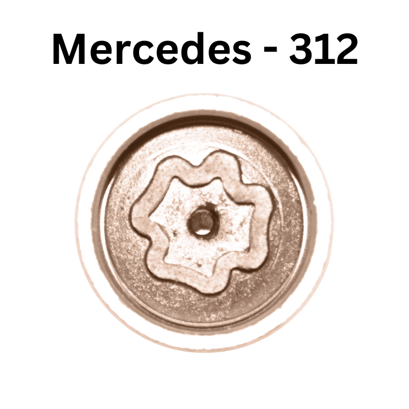Mercedes 312 Locking Wheel Nut Key