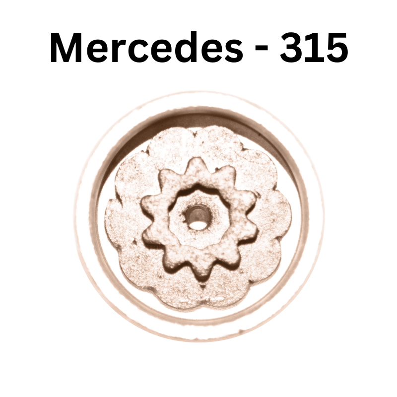 Replacement Mercedes Benz 315 locking wheel nut key for lost or damaged key A C E Class