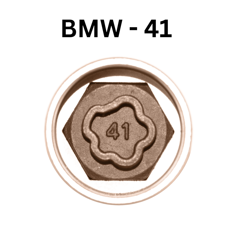 Replacement BMW 41 locking wheel nut key for lost or damaged key