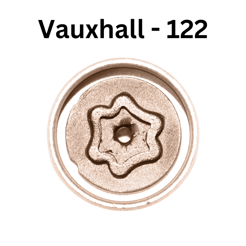Replacement Vauxhall 122 locking wheel nut key for lost or damaged key
