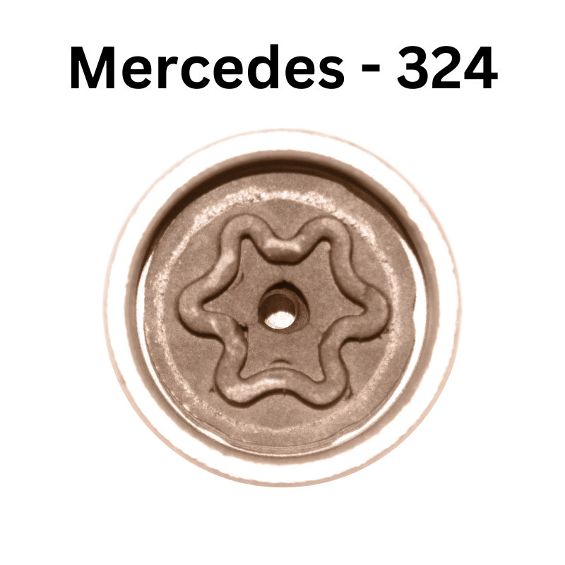 Replacement Mercedes Benz 324 locking wheel nut key for lost or damaged key A C E Class