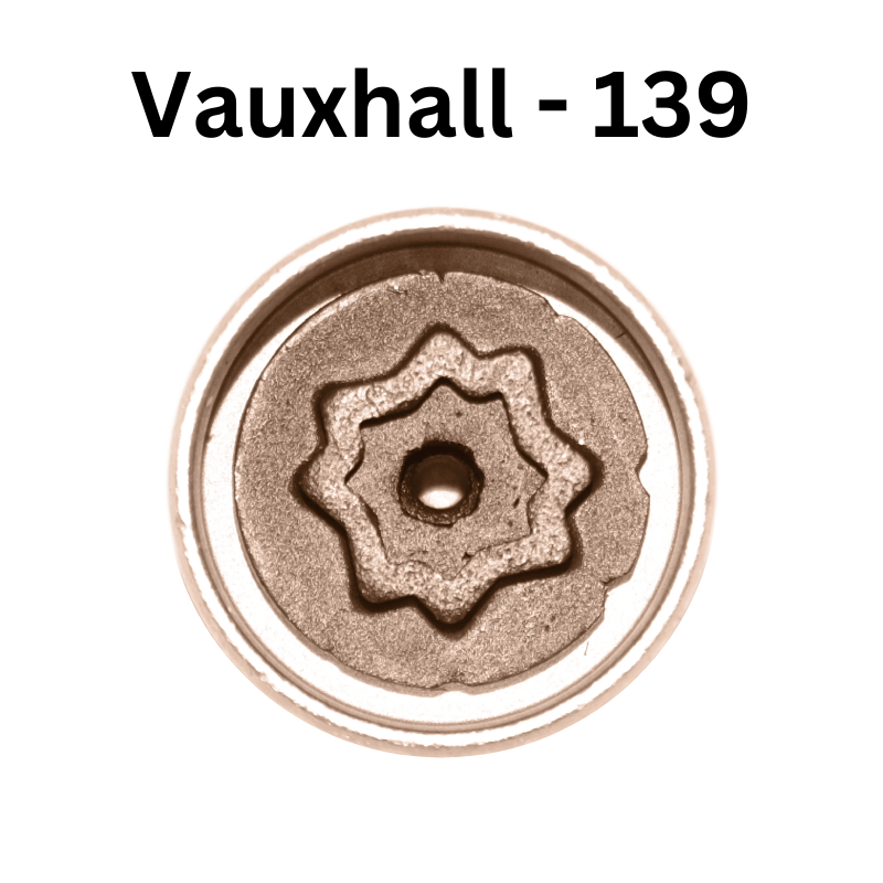 Replacement Vauxhall 139 locking wheel nut key for lost or damaged key