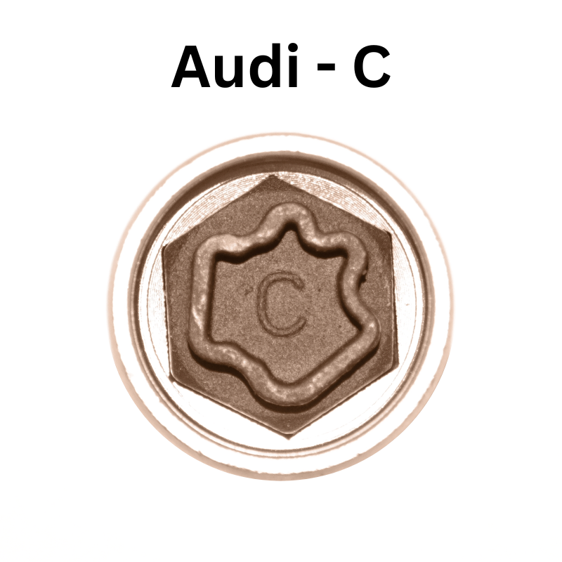 Replacement Audi C 803 locking wheel nut key for lost or damaged key A1 A3 A5 Q3