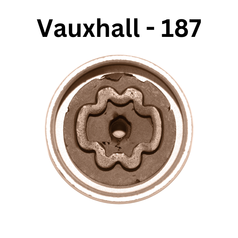 Replacement Vauxhall 187 locking wheel nut key for lost or damaged key