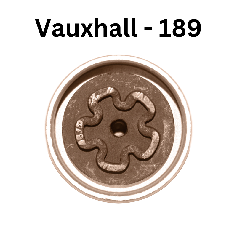 Replacement Vauxhall 189 locking wheel nut key for lost or damaged key