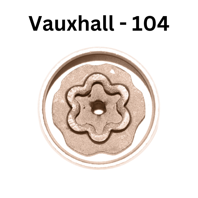 Replacement Vauxhall 104 locking wheel nut key for lost or damaged key