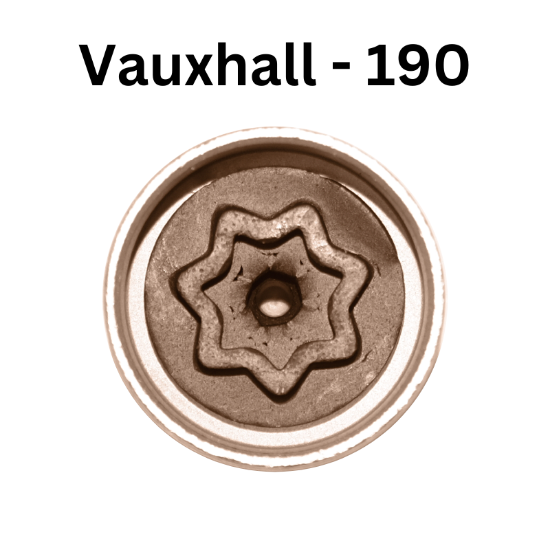 Replacement Vauxhall 190 locking wheel nut key for lost or damaged key Corsa and Astra