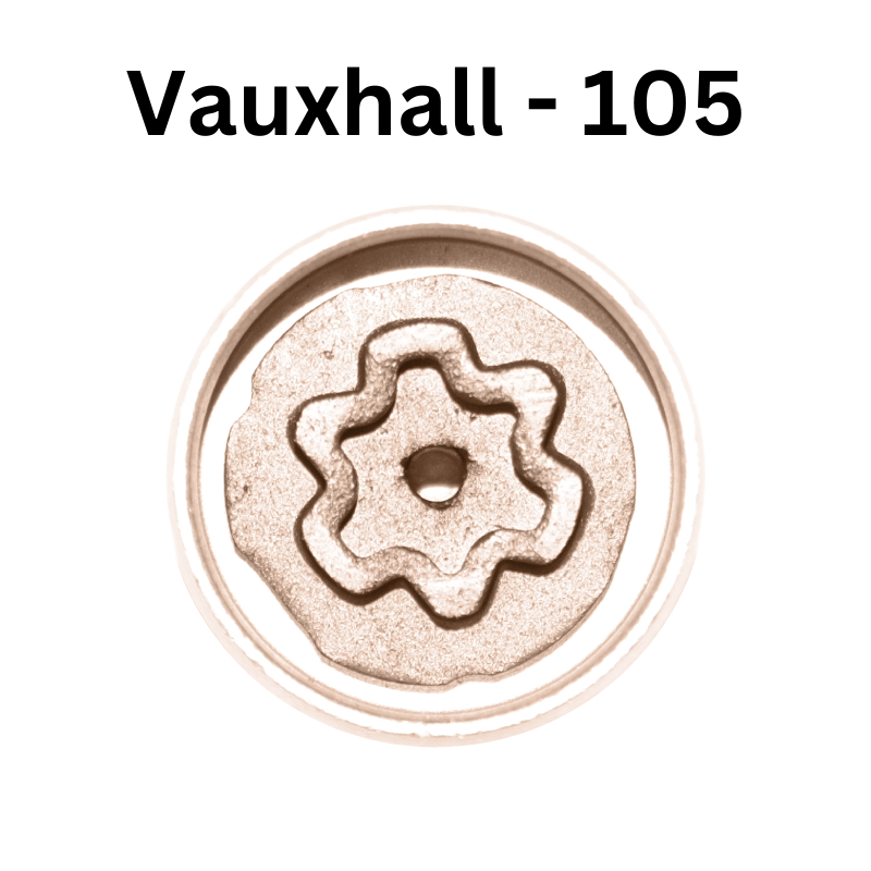 Replacement Vauxhall 105 locking wheel nut key for lost or damaged key