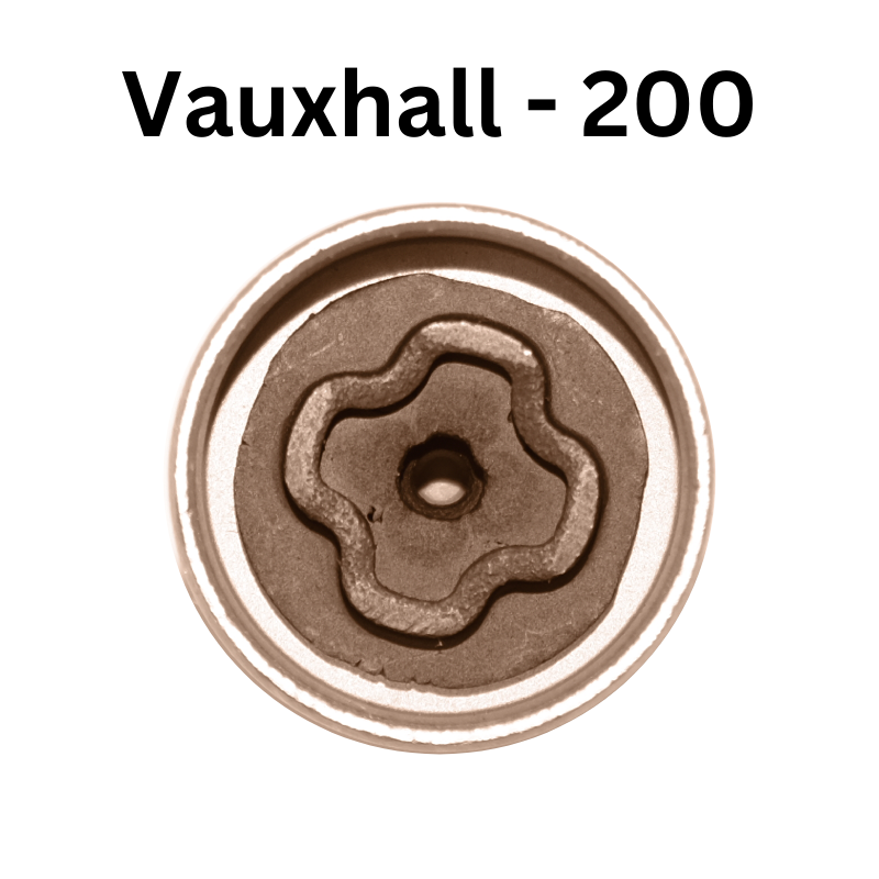 Replacement Vauxhall 200 locking wheel nut key for lost or damaged key Corsa and Astra