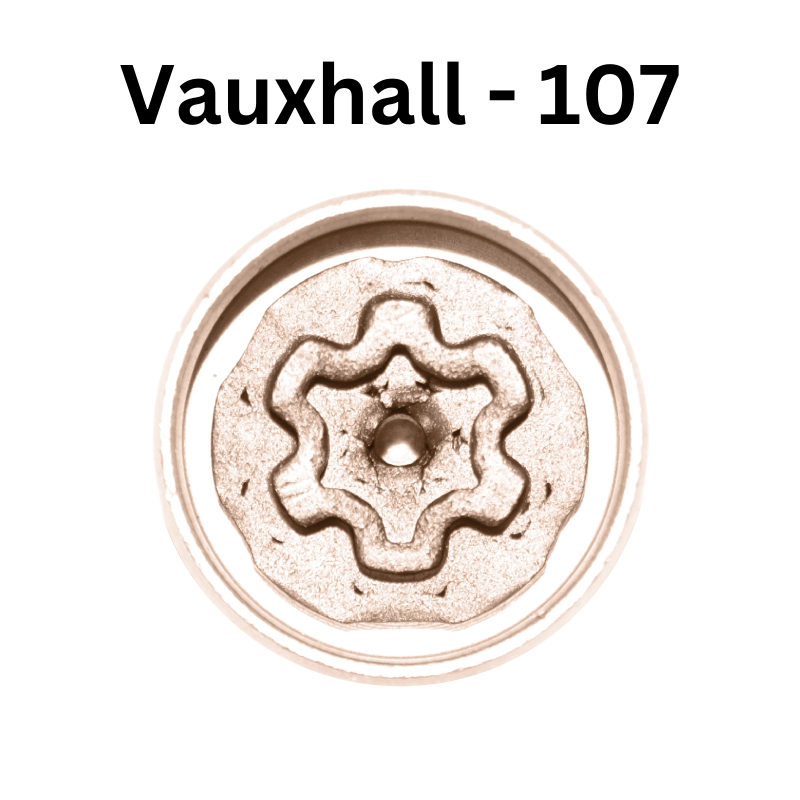 Replacement Vauxhall 107 locking wheel nut key for lost or damaged key Corsa