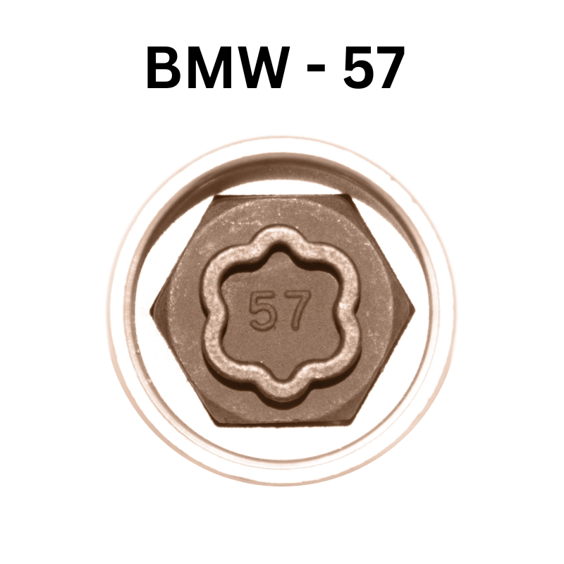 Replacement BMW 57 locking wheel nut key for lost or damaged key X3 X5 Series