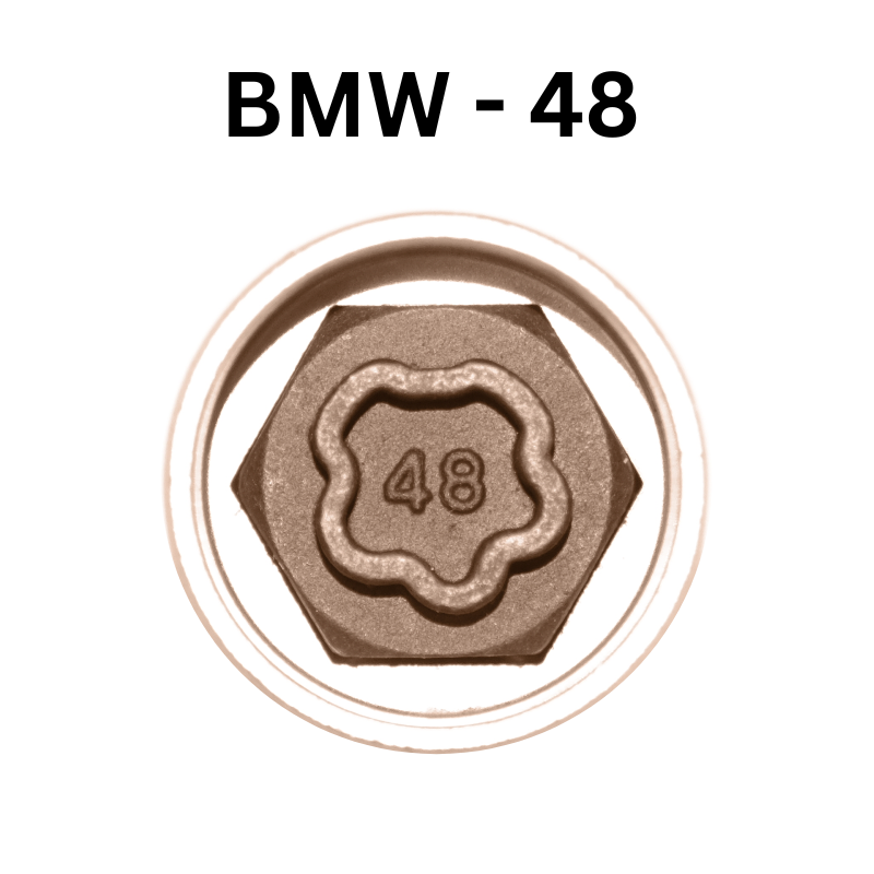 Replacement BMW 48 locking wheel nut key for lost or damaged key